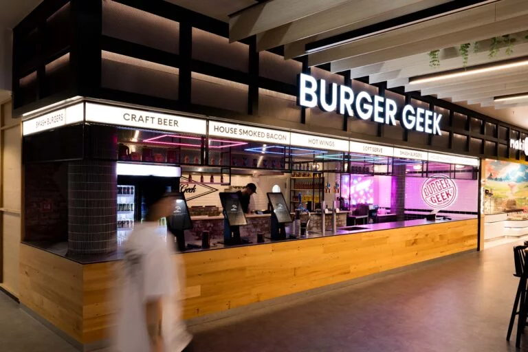 take away restaurant interior design for Burger Geek